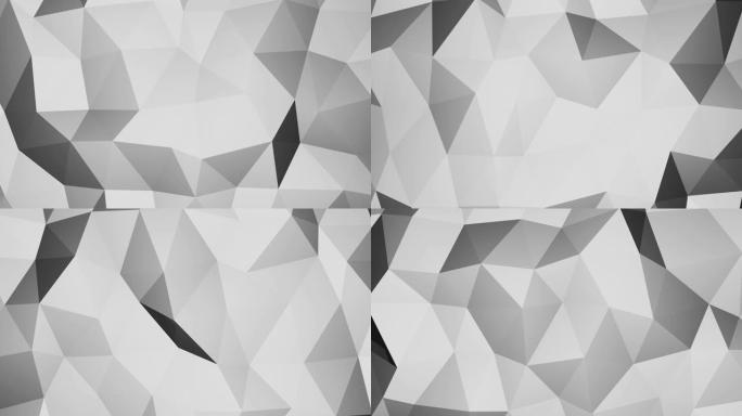 简单闪亮的抽象三角形表面网格瓷砖形状移动-4k无缝循环运动背景动画