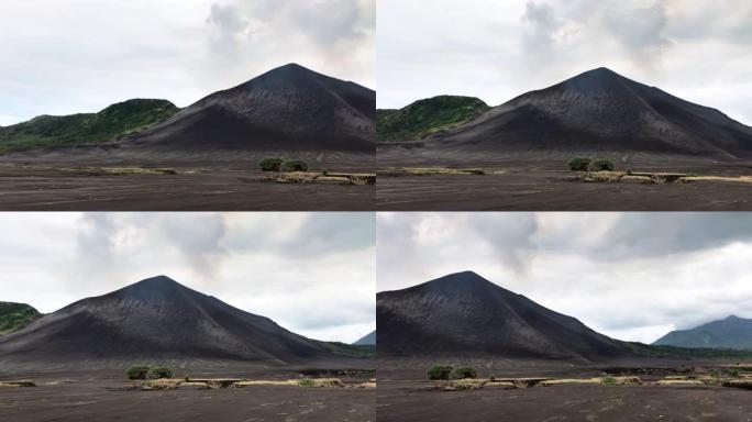 瓦努阿图塔纳岛Yasur火山4k视频全景平移