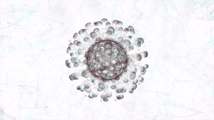 冠状病毒- covid-19 - sars - cov -2分子库存视频