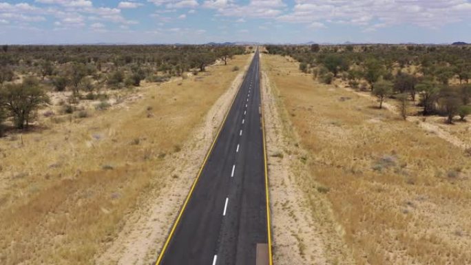通往地平线的无尽高速公路4k视频纳米比亚