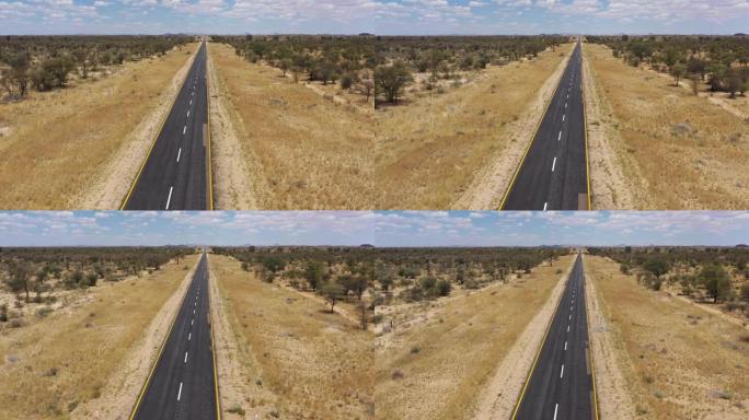 通往地平线的无尽高速公路4k视频纳米比亚