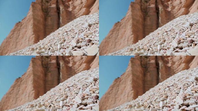多莉的岩石侵蚀拍摄超慢动作高清视频