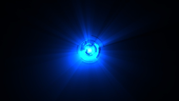 蓝色发光能量光球