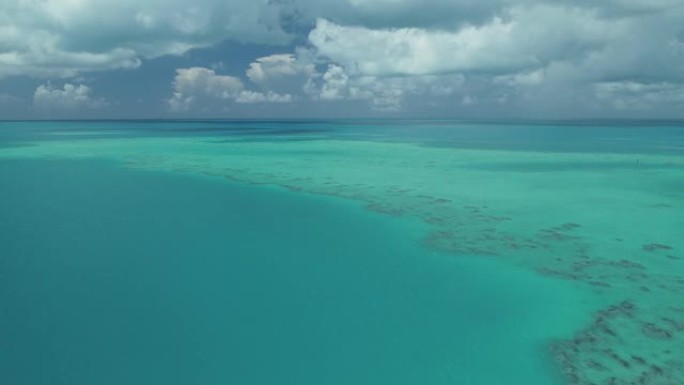 百慕大航空公司航拍海平面海天一线