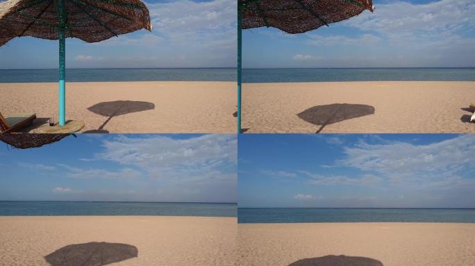 沙滩伞和椅子沙滩伞椅子