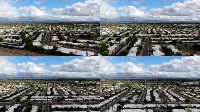 亚利桑那州斯科茨代尔沙漠城的鸟瞰图