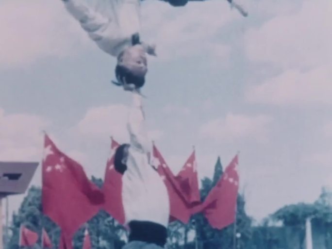 50年代 上海中山公园 艺人表演