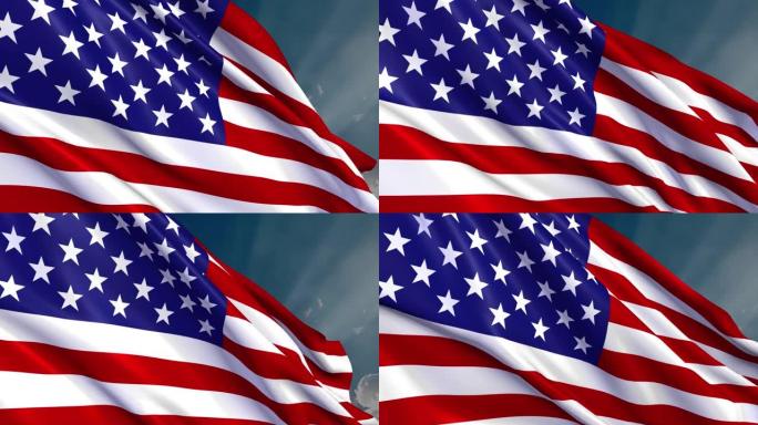 美国-美国国旗背景