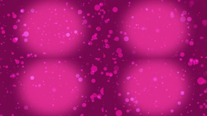 粉红色背景上的4k抽象圣诞灯