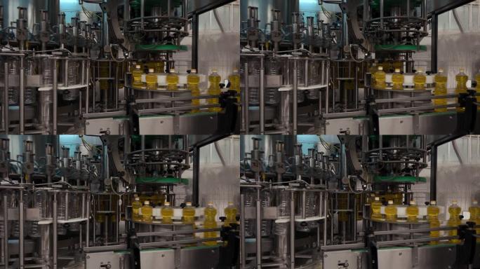 黄油生产厂，自动化生产线包装。黄油包装机