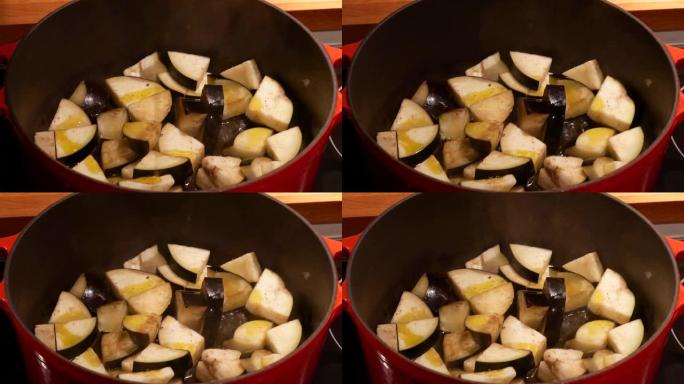 料理鼠王烹饪炖茄子茄子烹饪制作茄子