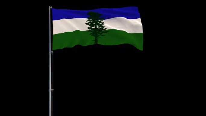 Cascadia旗帜透明背景，4k视频与alpha透明度