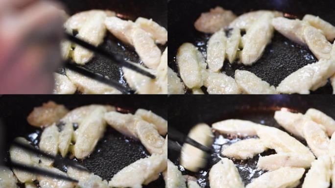 油炸牛蒡视频素材厨房厨师烹饪日式料理