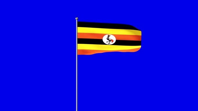 乌干达升起的旗帜