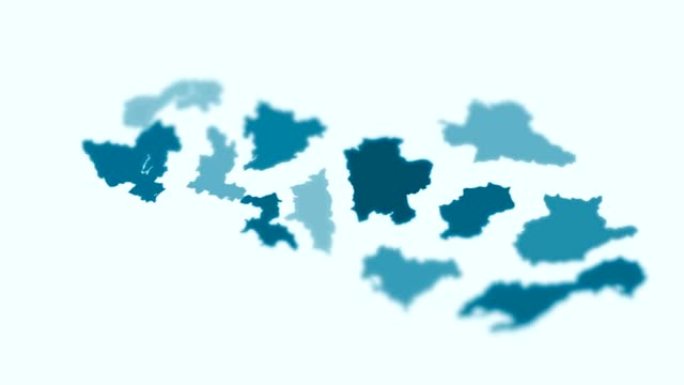 阿尔巴尼亚-蓝调动画国家地图