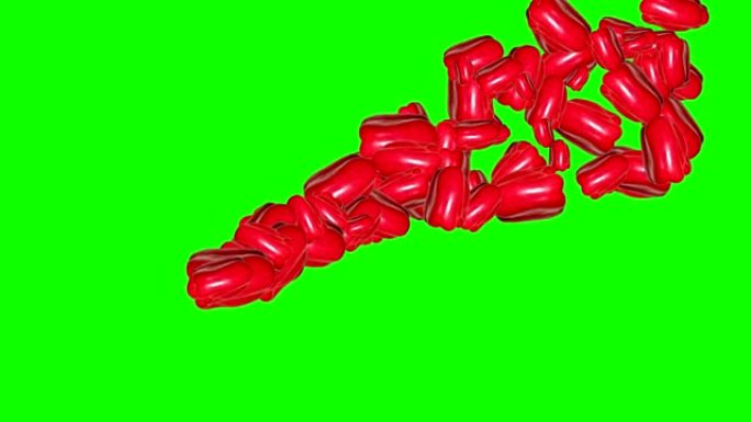 一组红辣椒动画，可编辑背景，绿屏色键