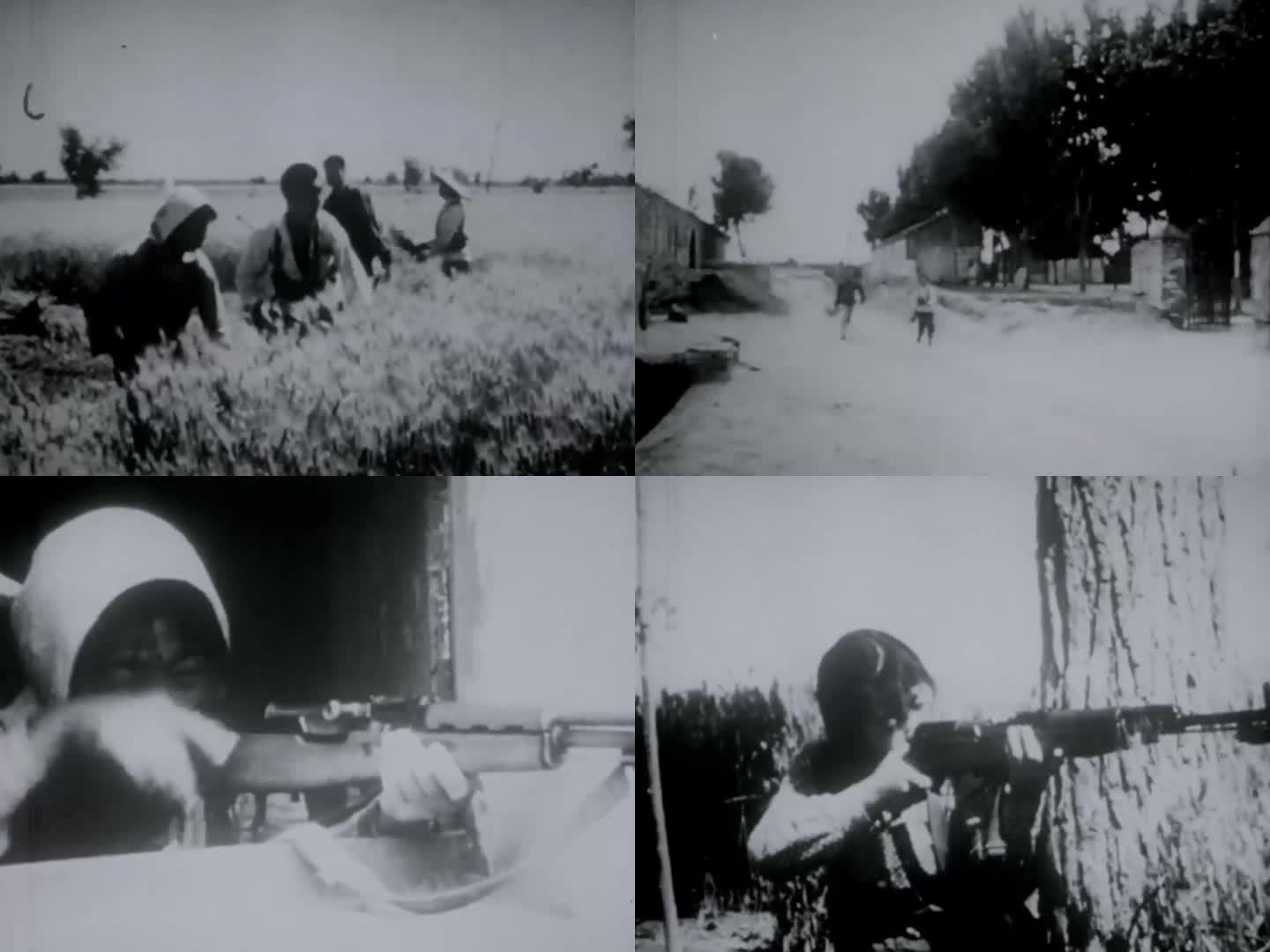 60年代 民兵训练 农民武装老视频