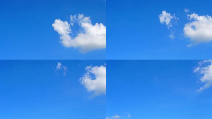 美丽的多云蓝天空镜素材