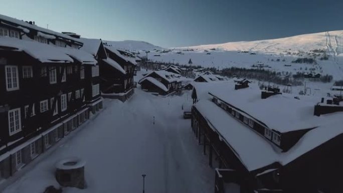 盖洛的白雪覆盖的村庄建筑