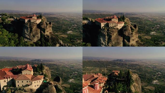 希腊迈泰奥拉圣史蒂芬修道院的鸟瞰图