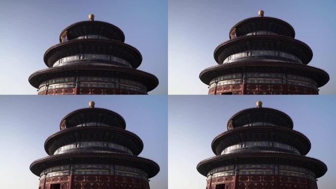 北京天坛冬日晴天祈福殿。中国传统文化。稳定射击