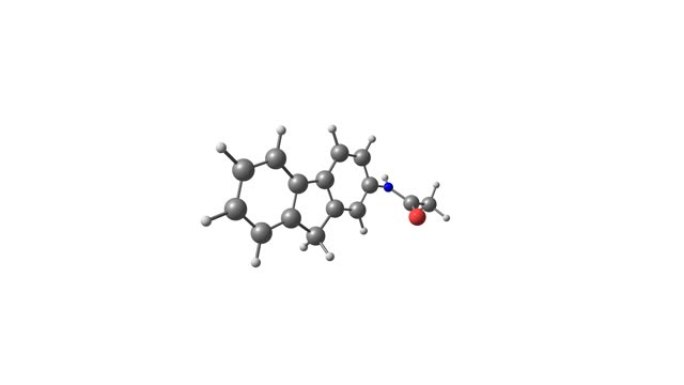 旋转2-乙酰氨基氟核分子视频