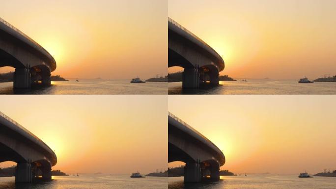 日落时的港澳大桥日落时的港澳大桥