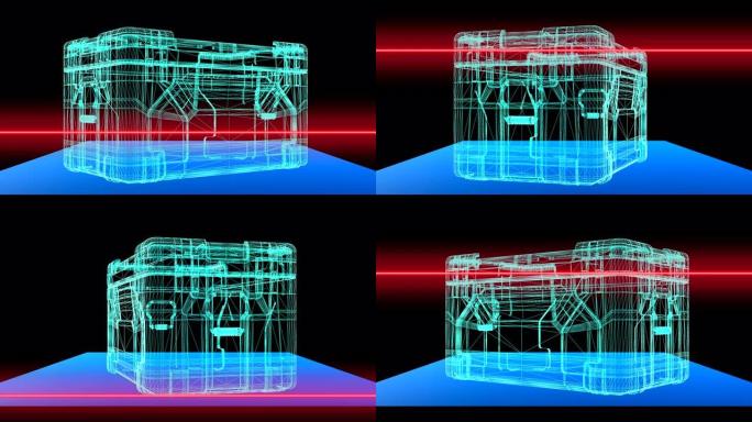 机场3D安全扫描仪对工业容器进行360度扫描-无缝循环