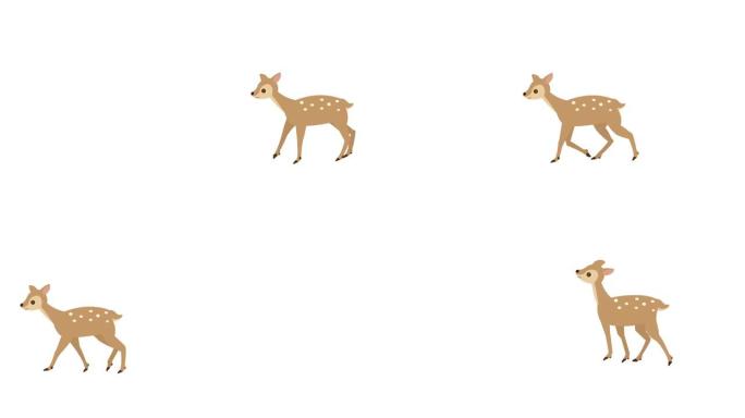 鹿动画卡通梅花鹿mg动画动物奔跑