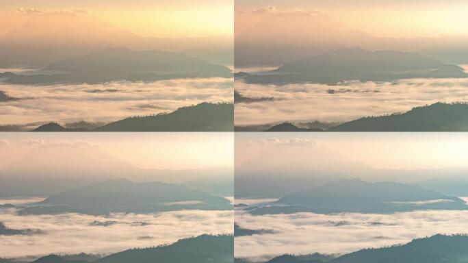 泰国北部清迈的日出山
