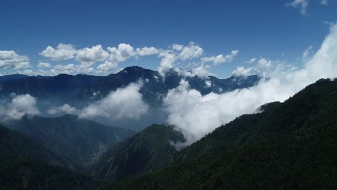 台湾中部的山脉