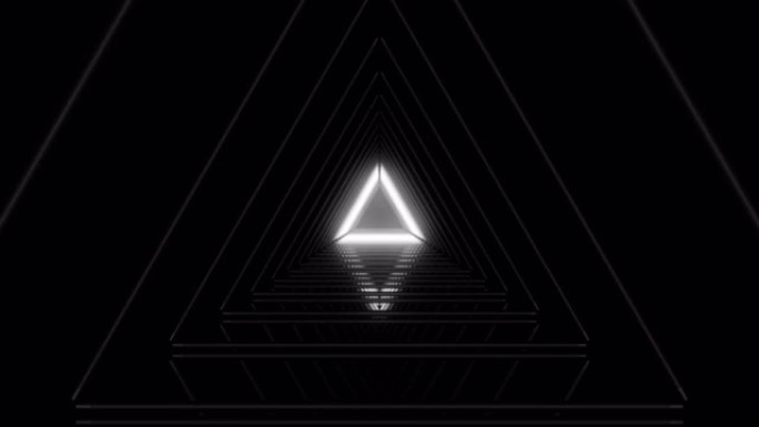 霓虹灯的抽象未来隧道。