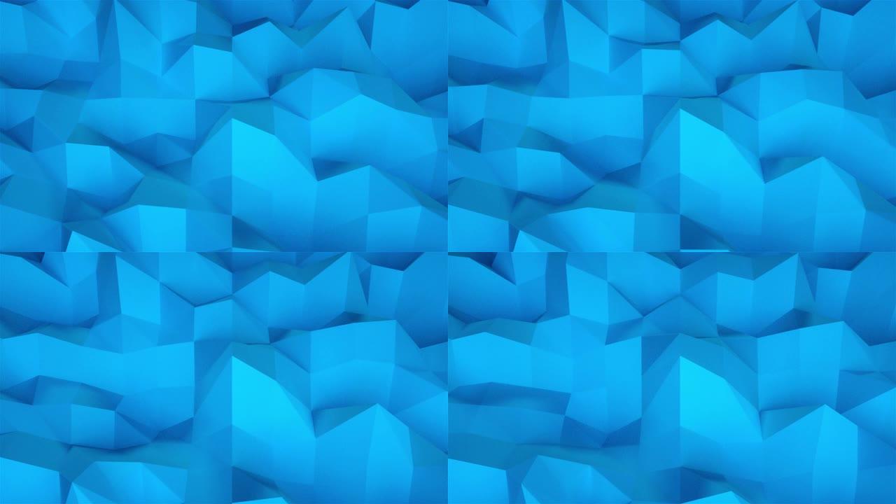 带边缘的简单低多边形表面，计算机生成现代抽象背景，3d渲染