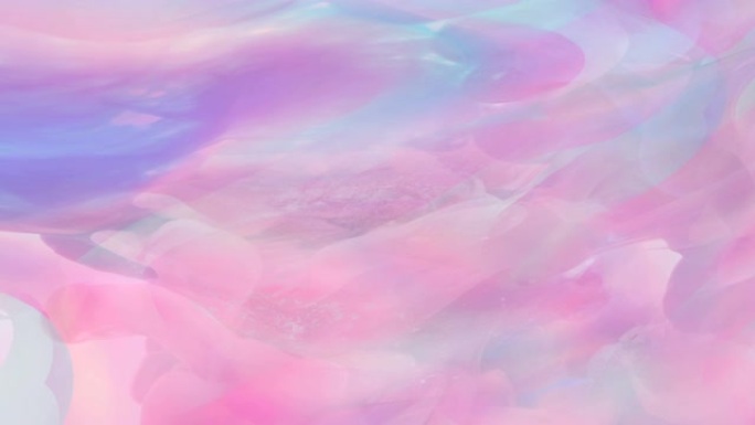 3d动画抽象粉色云液体波浪状背景。
