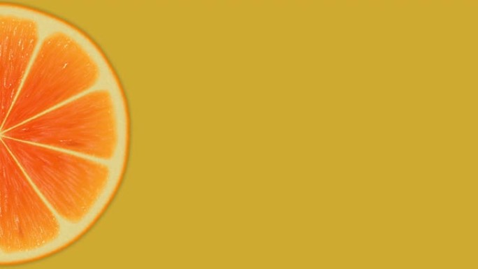 橙色切片动画背景时令水果甜蜜多汁可口