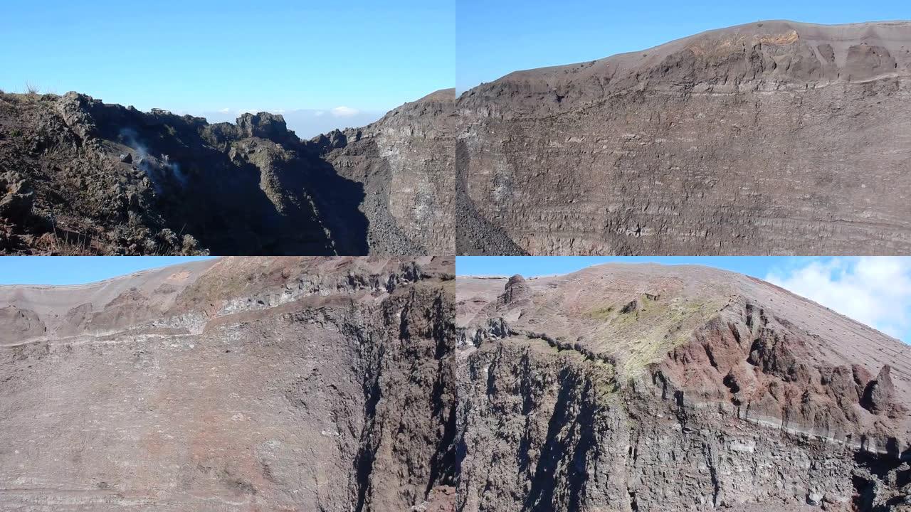 维苏威火山-从火山口边缘概述