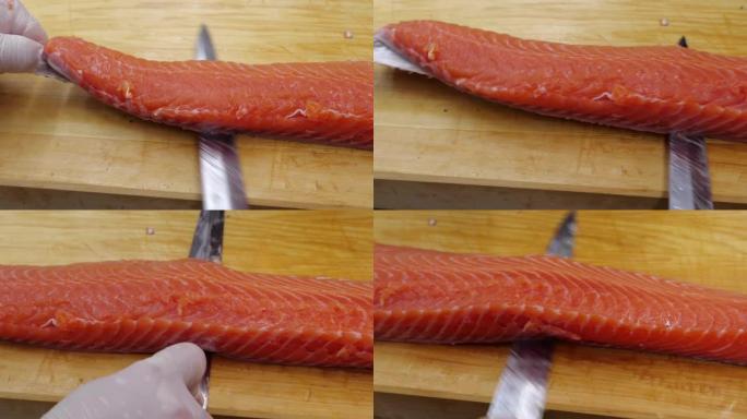 鲑鱼皮去除割肉刀具