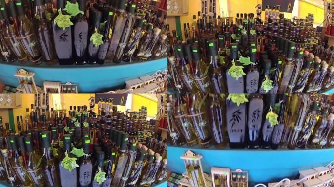 斯普利特克罗地亚-出售纪念品、橄榄油和国内产品