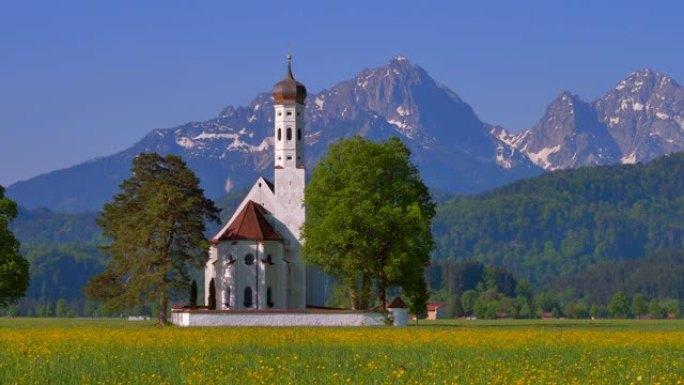 德国施旺高巴伐利亚附近的圣科洛曼朝圣教堂