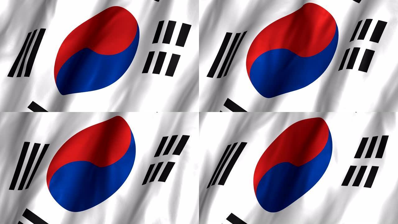 韩国挥舞着4K国旗