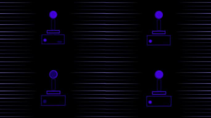 黑色背景下的紫色缓冲区动画