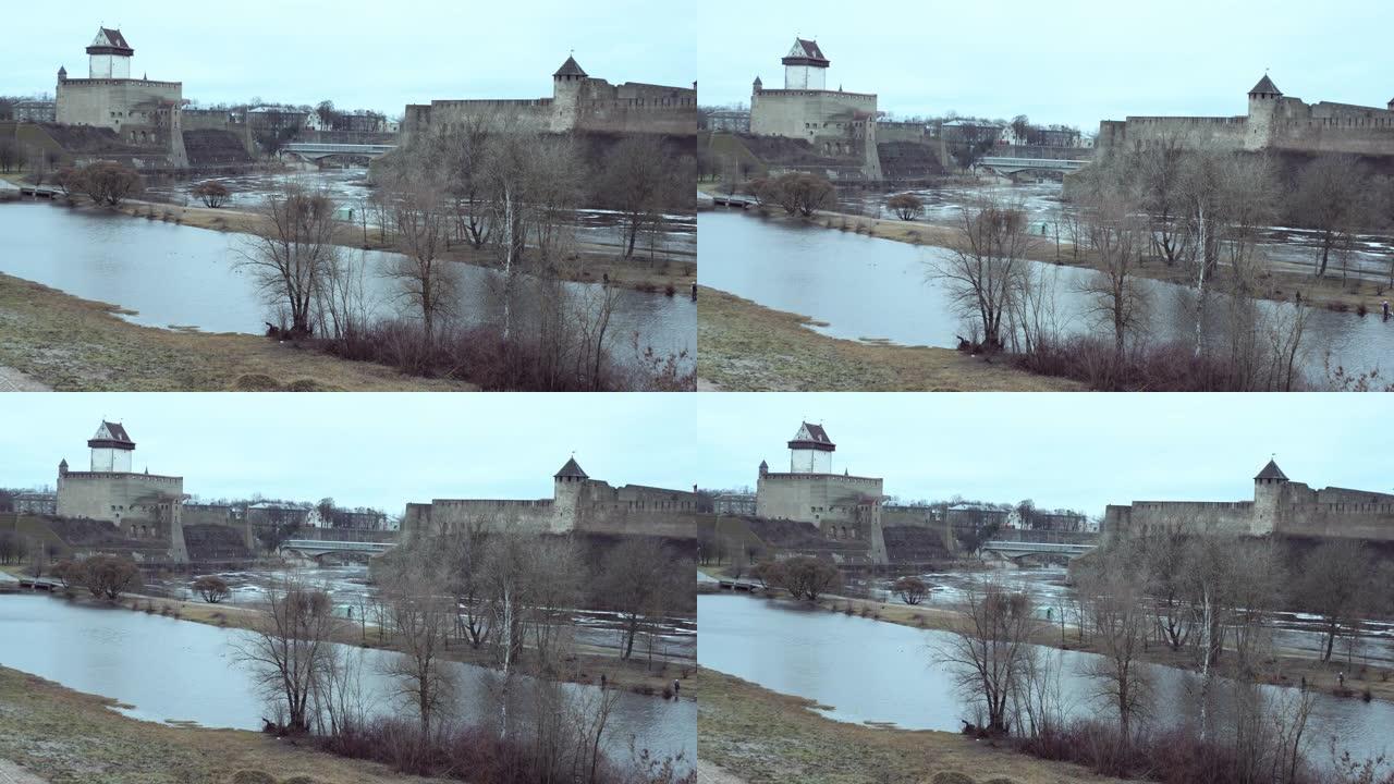 俄罗斯和爱沙尼亚边境的要塞伊万哥罗德