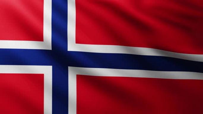 挪威大旗全屏背景在风中飘扬