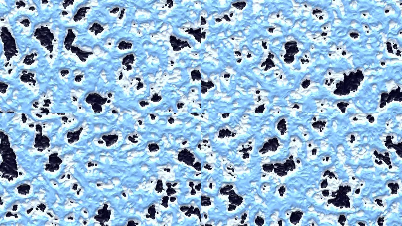 流动液体涂料抽象背景。3d渲染运动图形。移动丙烯酸污渍无缝壁纸。