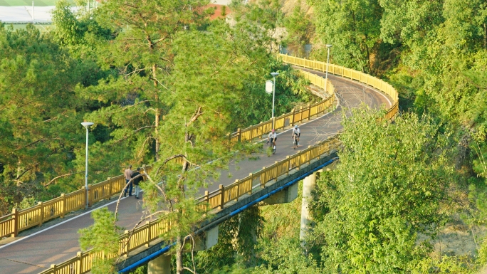 三明市虎头山骑行现代城市骑行公路骑行