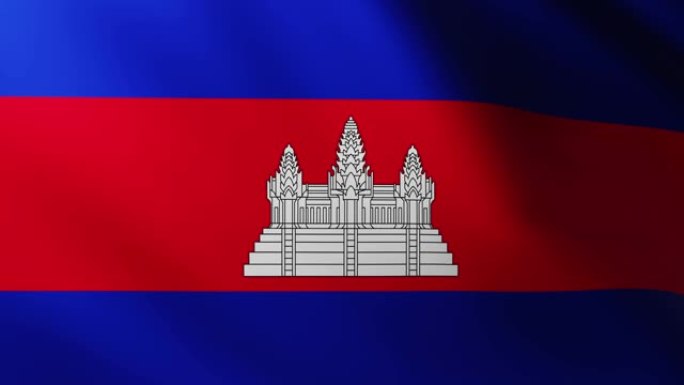 大柬埔寨国旗背景随风飘扬