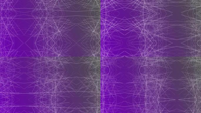 4k图形抽象连接网络线路紫色背景通信