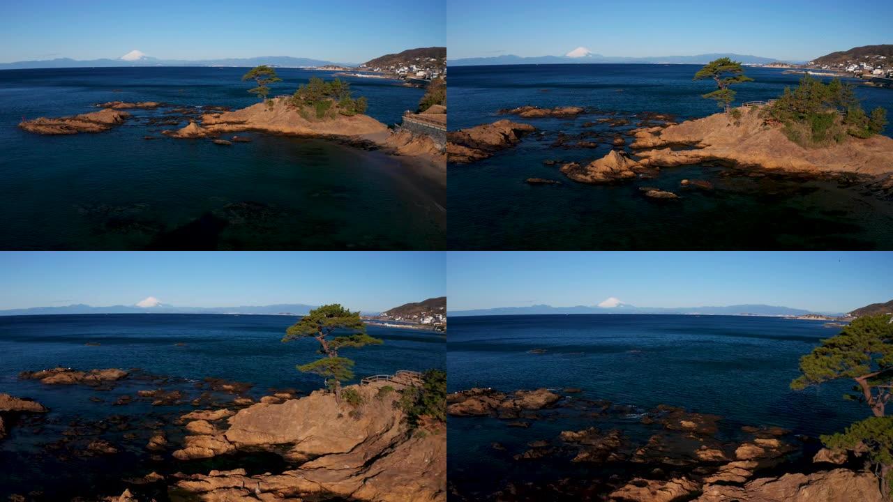 富士山海平面海天一线美景