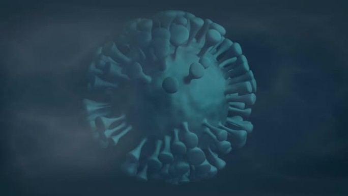 描绘新型冠状病毒肺炎病毒传播的3D渲染视频。