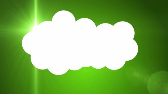 绿色背景上的云动画
